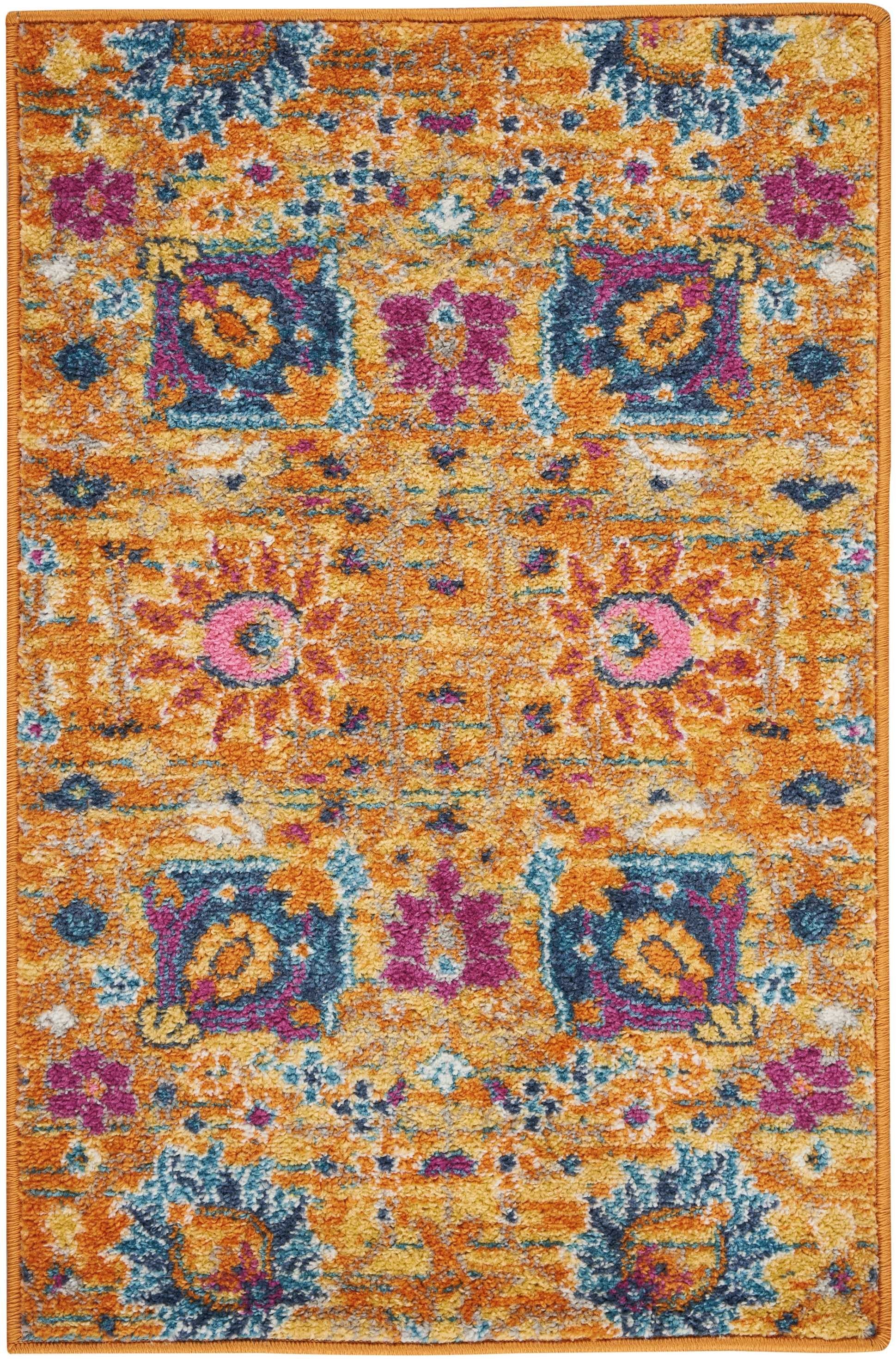 2' X 3' Sunset Floral Power Loom Area Rug