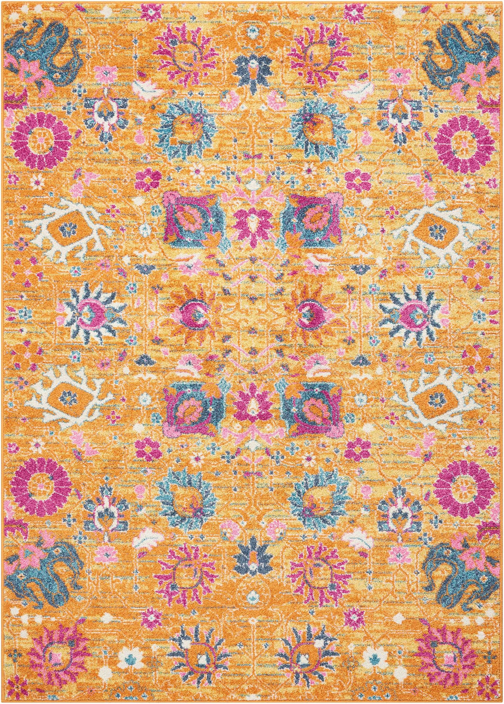 4' X 6' Sunset Floral Power Loom Area Rug - 99fab 