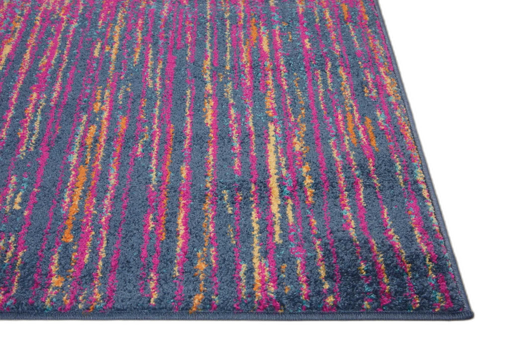 7’ x 10’ Rainbow Abstract Striations Area Rug - 99fab 