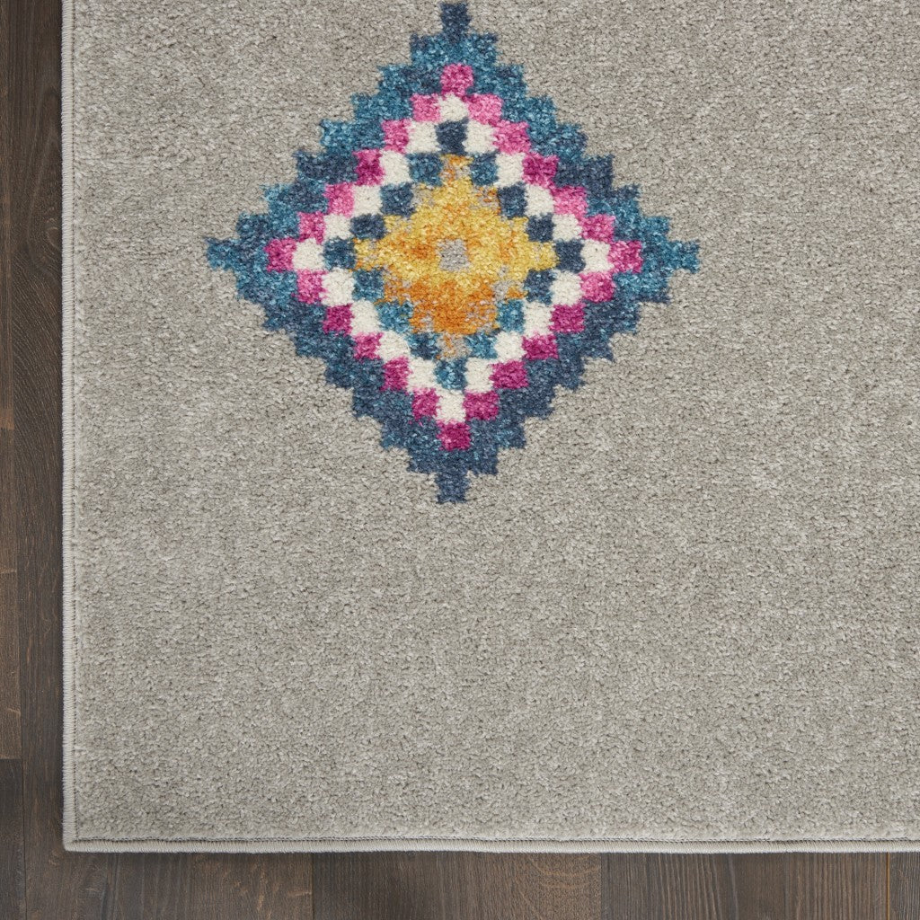 2' X 3' Gray Geometric Berber Area Rug - 99fab 