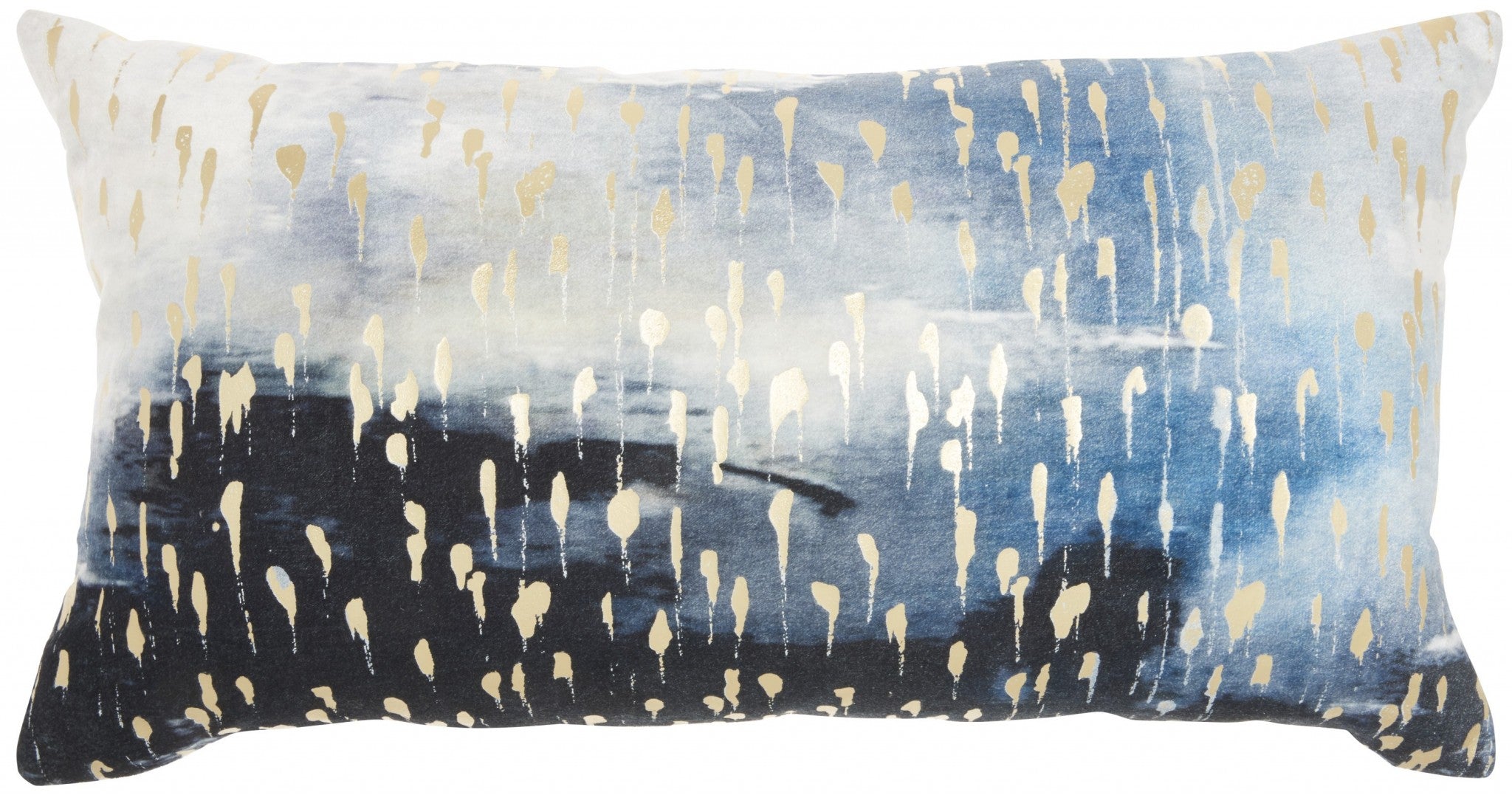 Blue Abstract Lumbar Pillow