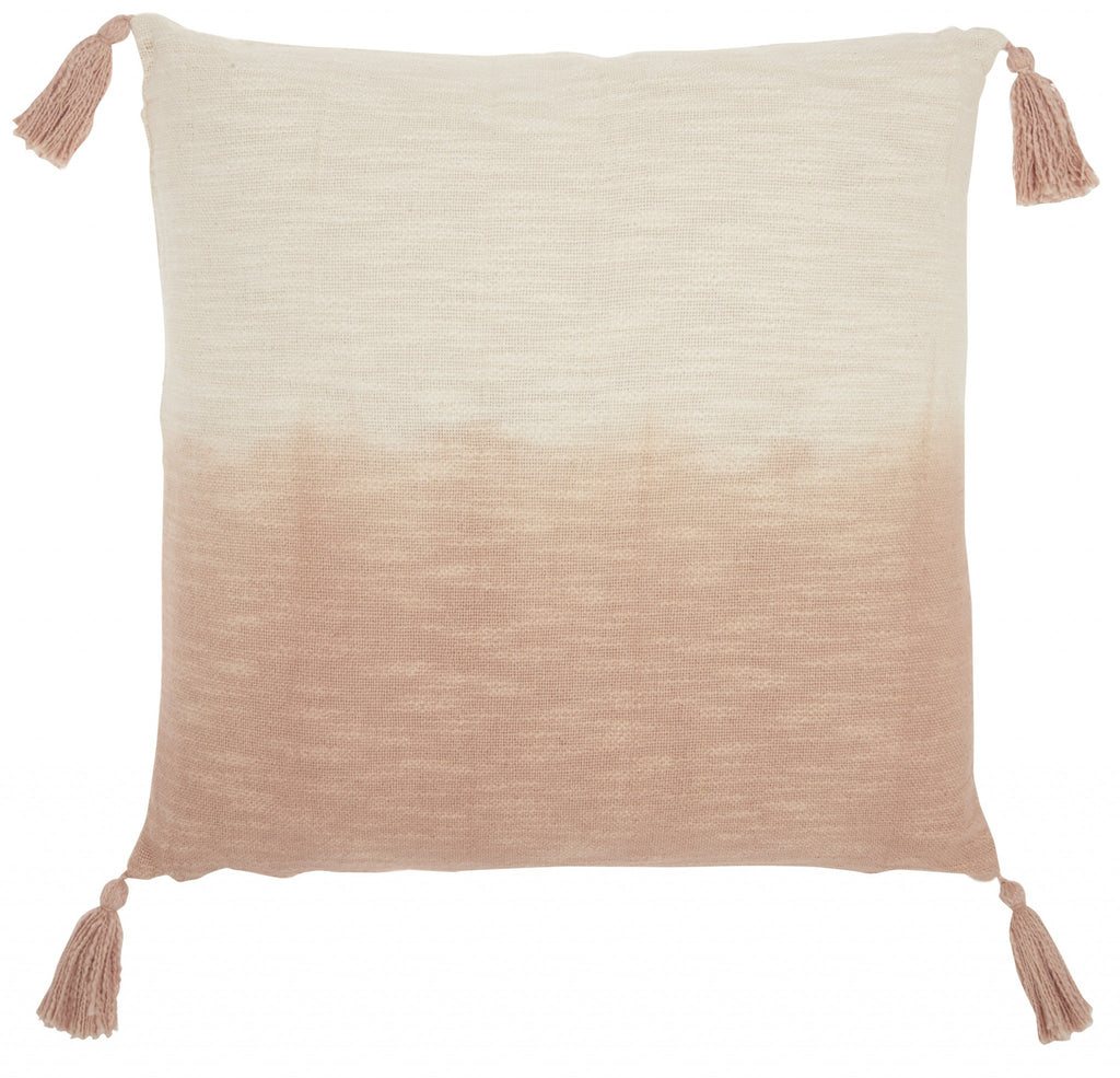 Pink Ombre Tasseled Throw Pillow - 99fab 