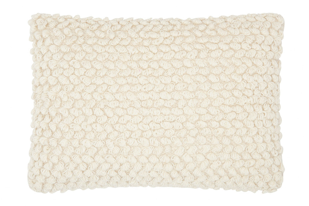 Off White Knotted Detail Lumbar Pillow - 99fab 