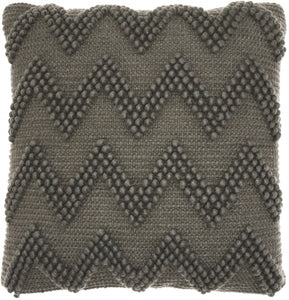 Dark Gray Chevron Detail Throw Pillow