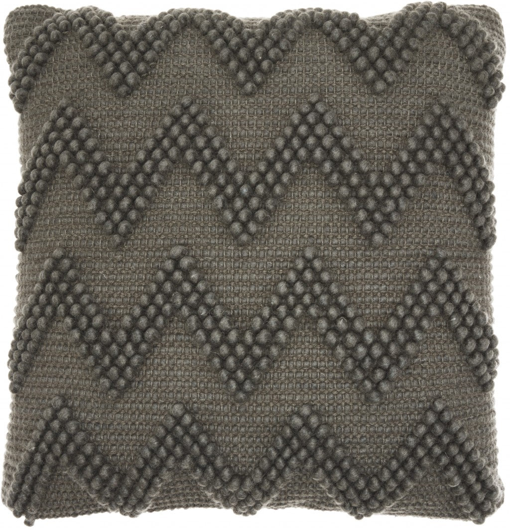 Dark Gray Chevron Detail Throw Pillow - 99fab 