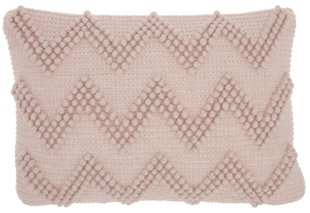 Tea Pink Chevron Detail Lumbar Pillow - 99fab 