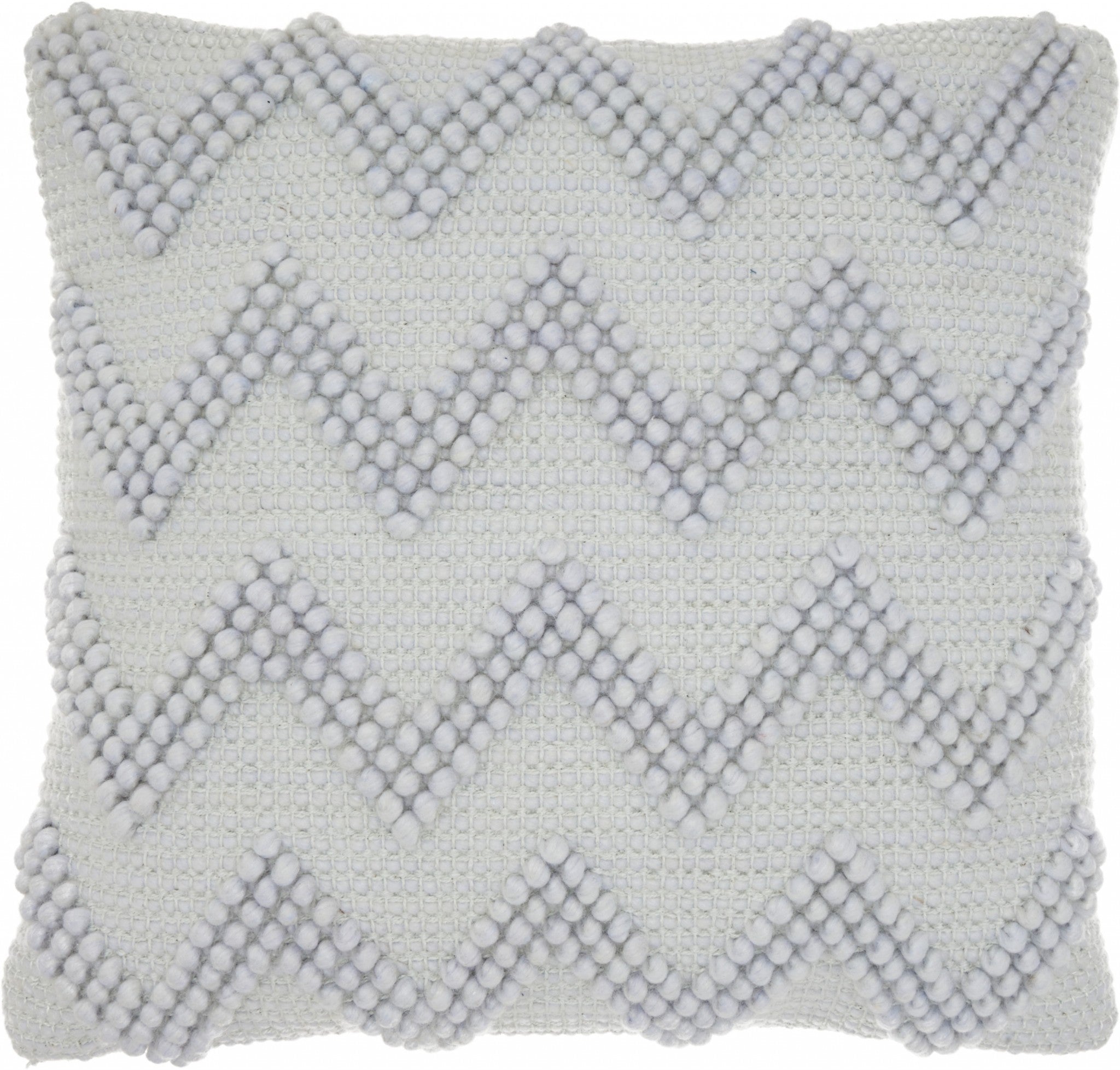 Pale Blue Chevron Detail Throw Pillow