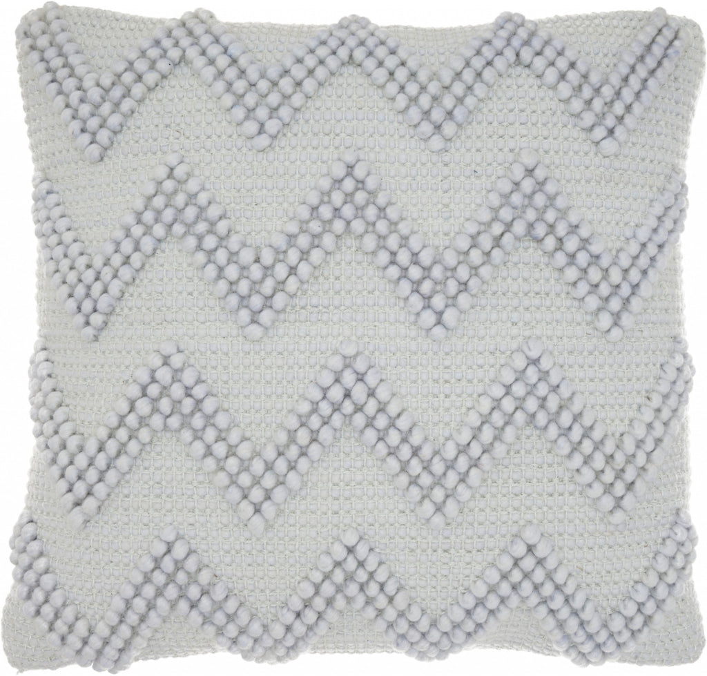 Pale Blue Chevron Detail Throw Pillow - 99fab 