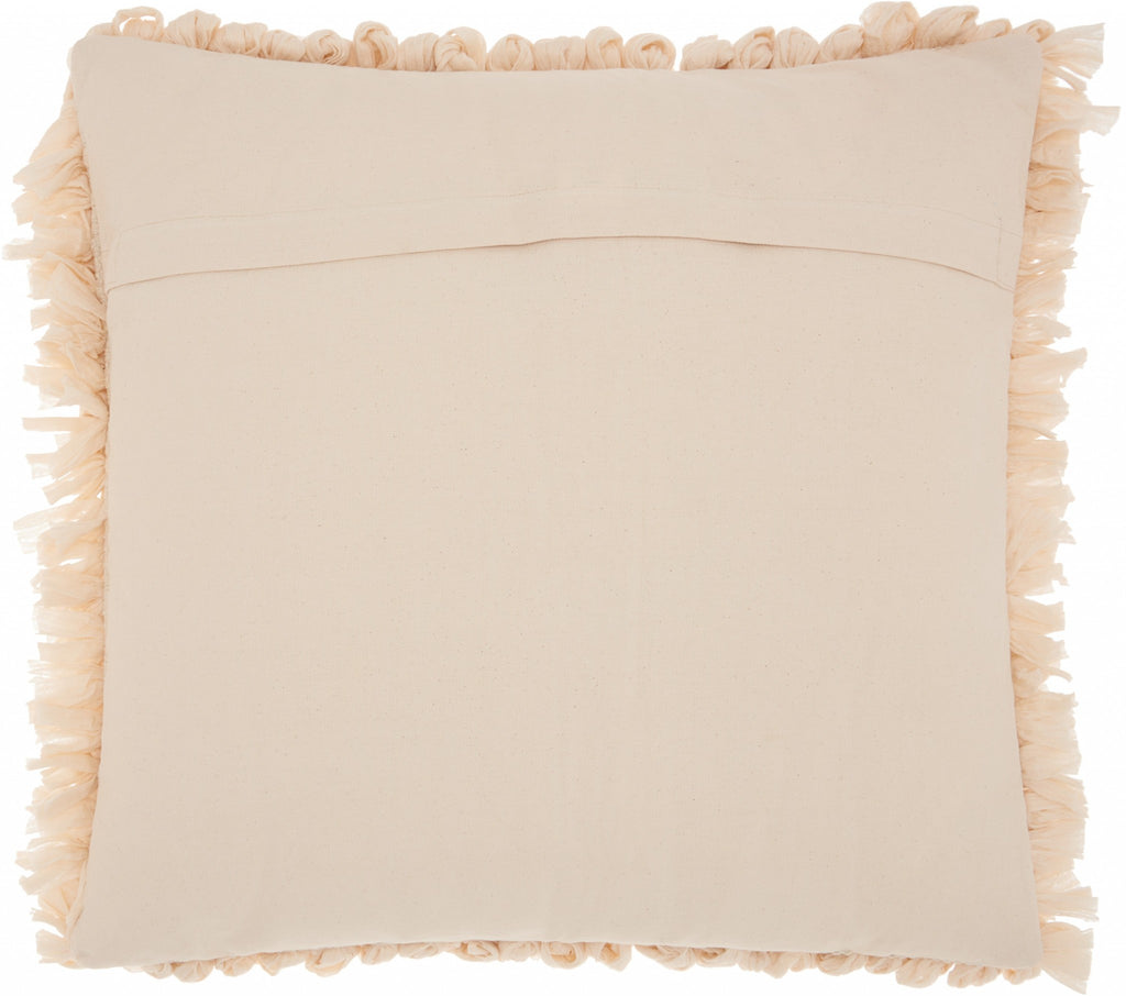 Loose Luscious Shag Beige Throw Pillow - 99fab 