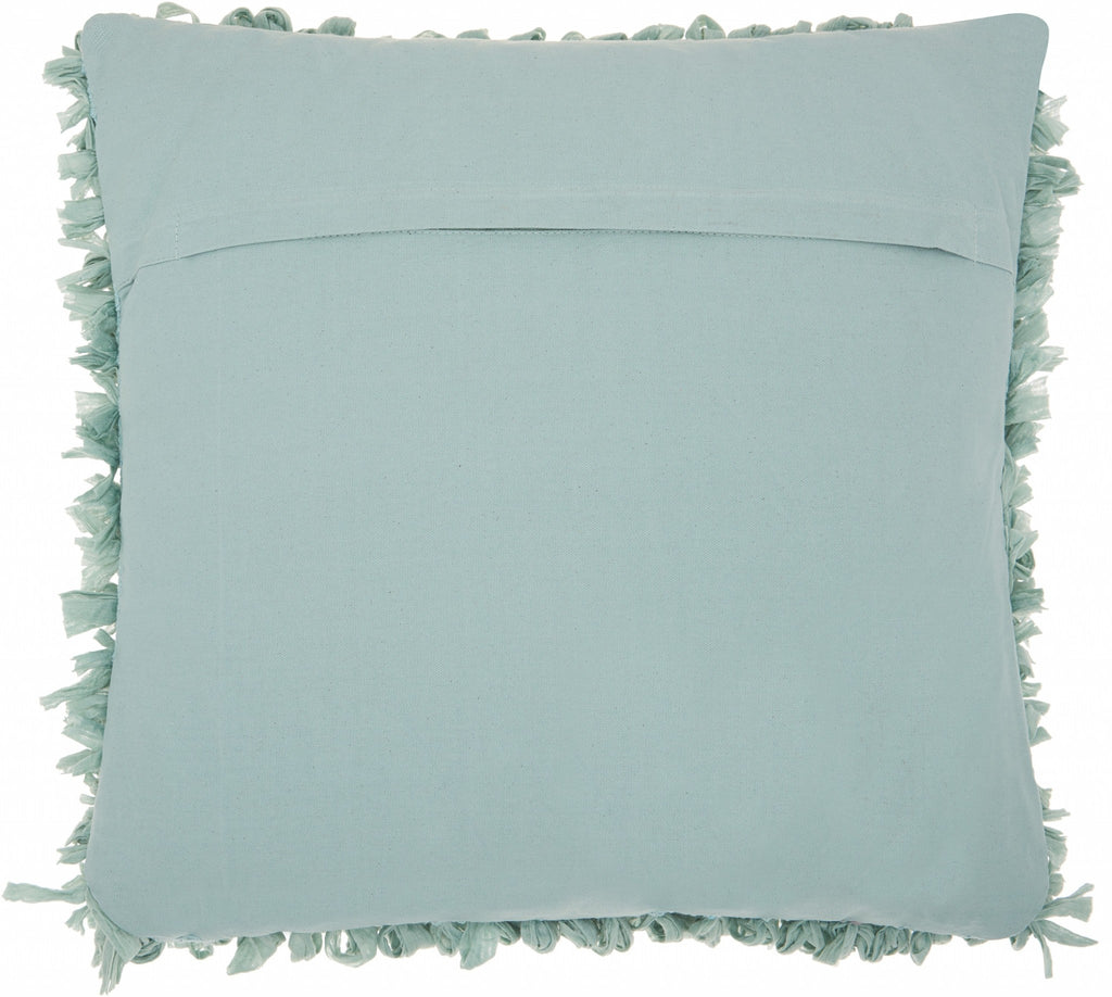 Loose Luscious Shag Sea Green Throw Pillow - 99fab 