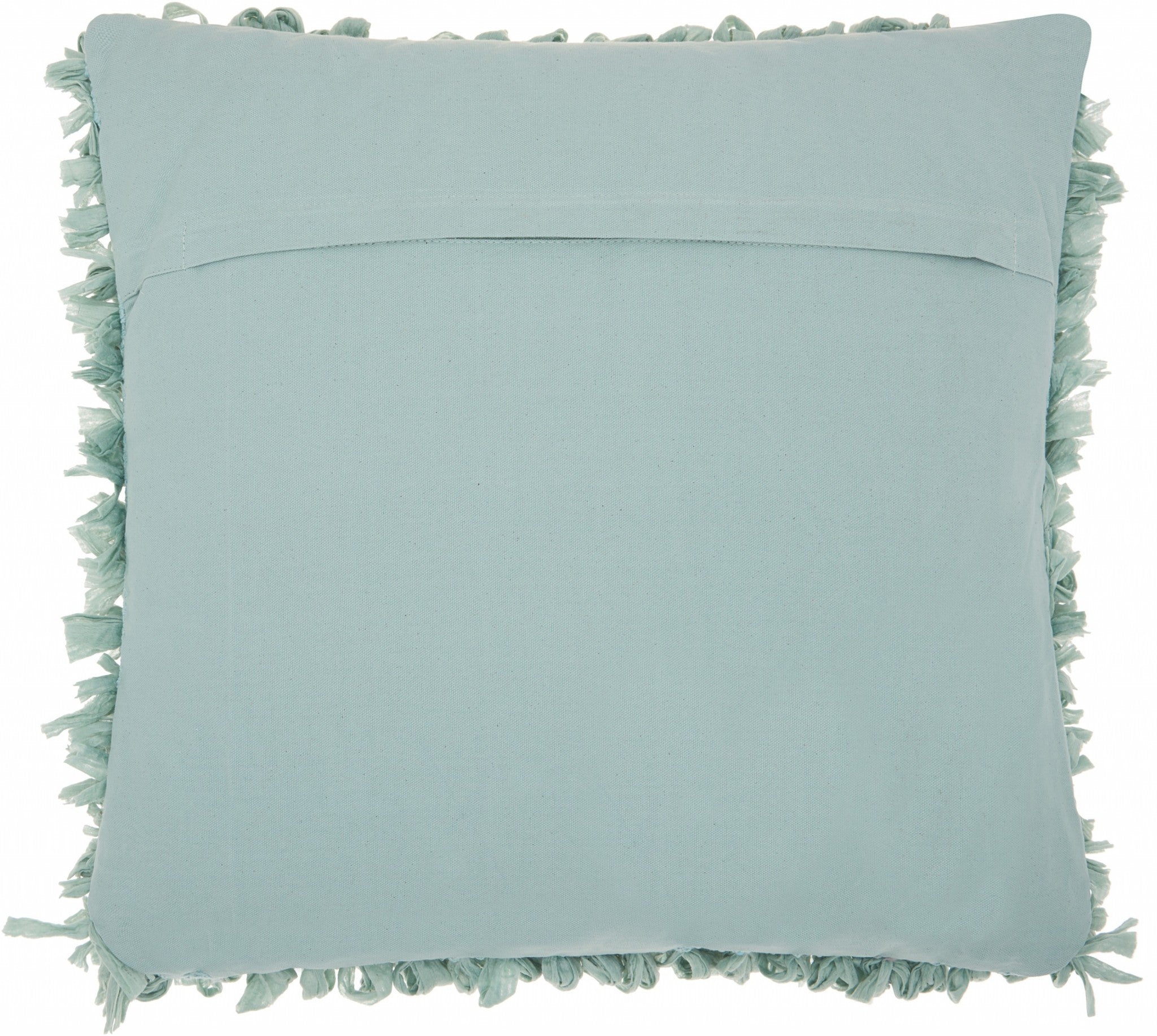 Loose Luscious Shag Sea Green Throw Pillow