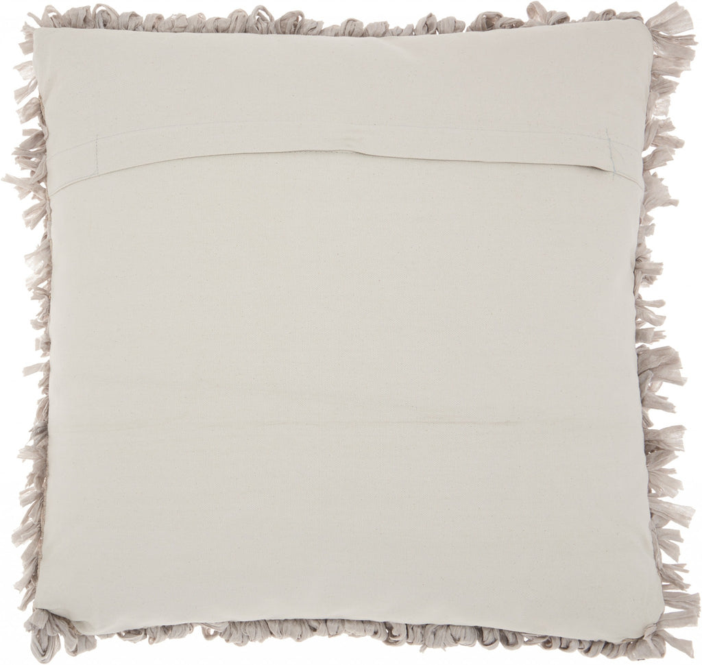 Loose Luscious Shag Taupe Throw Pillow - 99fab 