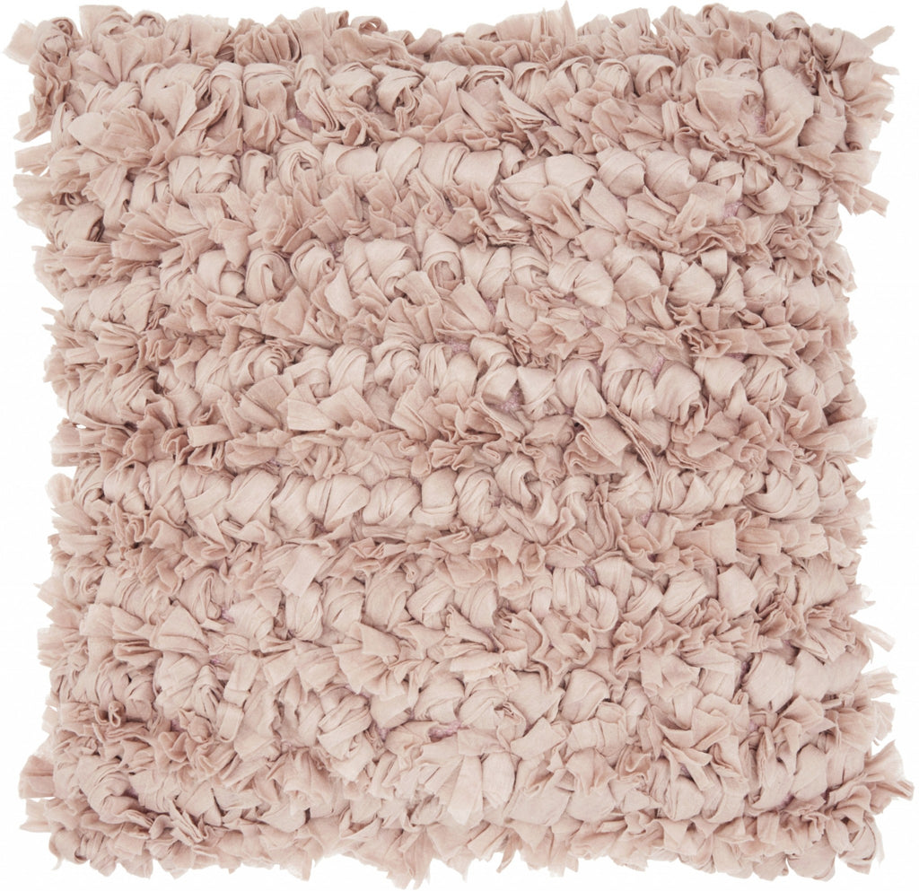 Loose Luscious Shag Light Pink Throw Pillow - 99fab 