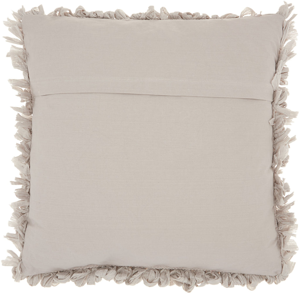 Loose Luscious Shag Light Gray Throw Pillow - 99fab 