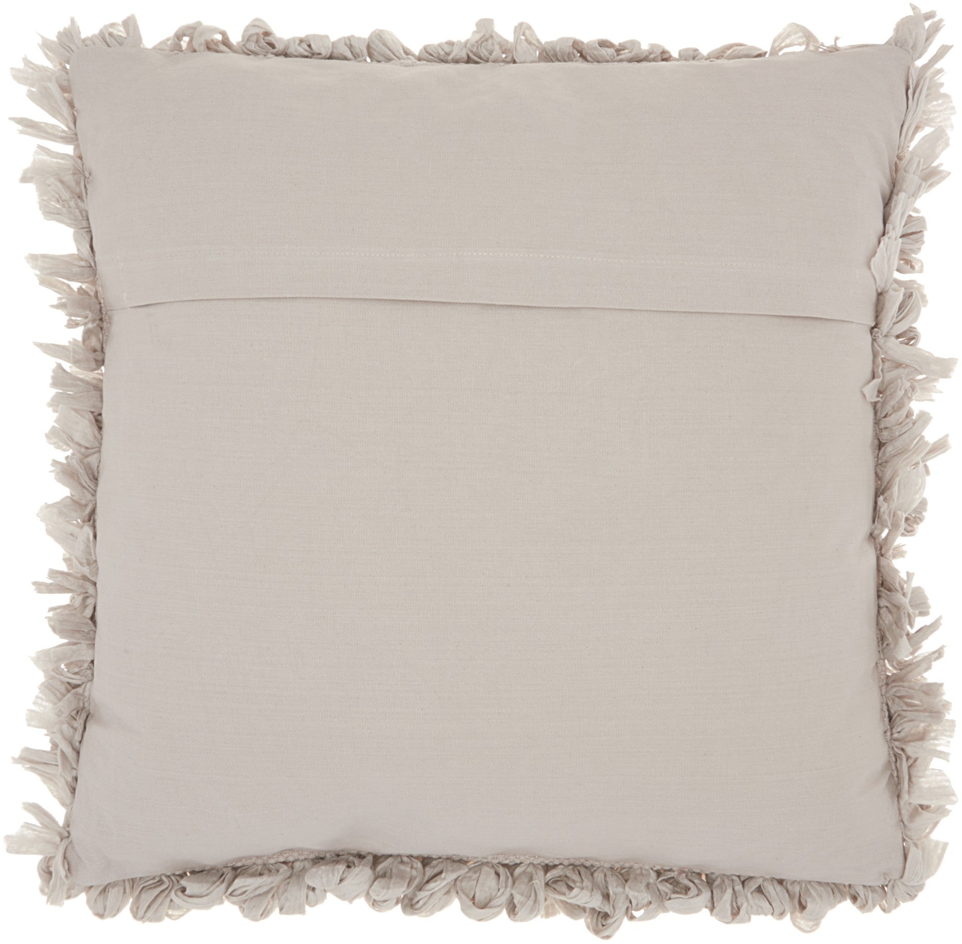 Loose Luscious Shag Light Gray Throw Pillow