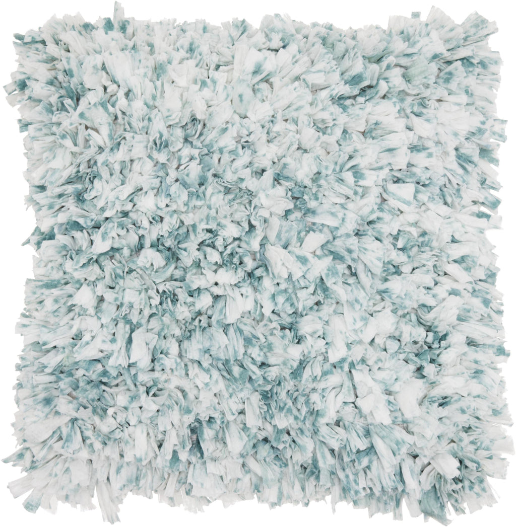 Shaggy Chic Teal And Ivory Throw Pillow - 99fab 