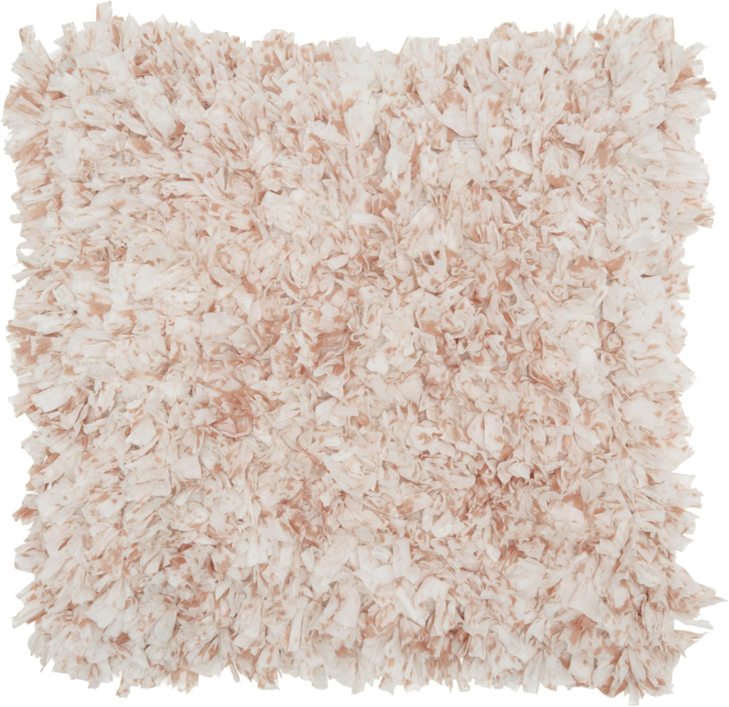 Shaggy Chic Blush And Ivory Throw Pillow - 99fab 