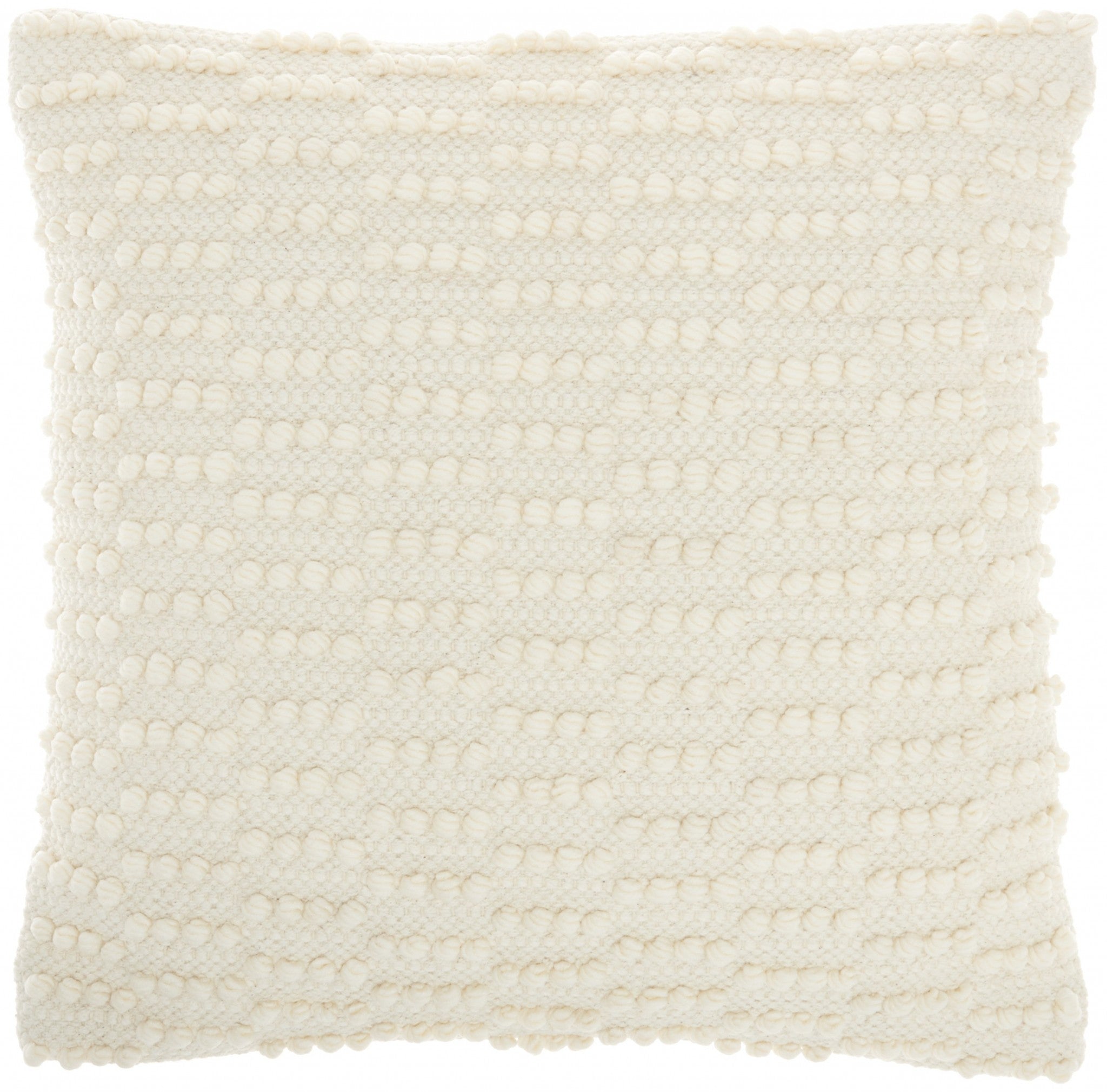 Ivory Textured Broken Stripes Throw Pillow