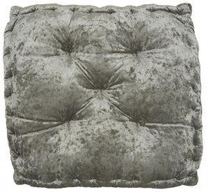 24" X 24" Gray Polyester Solid Color Floor Cushion