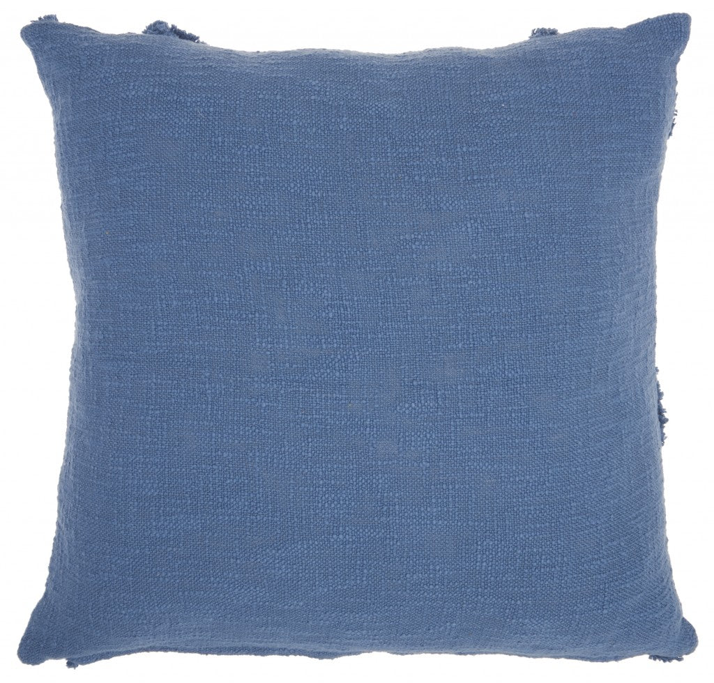 Royal Blue Abstract Shaggy Detail Throw Pillow - 99fab 