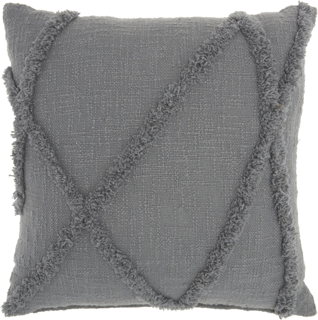 Boho Chic Gray Textured Lines Throw Pillow - 99fab 