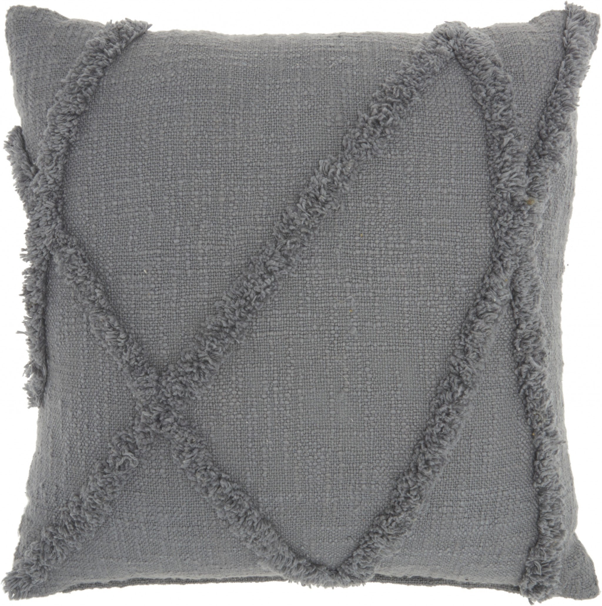 Boho Chic Gray Textured Lines Throw Pillow