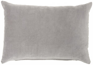 Solid Gray Casual Throw Pillow