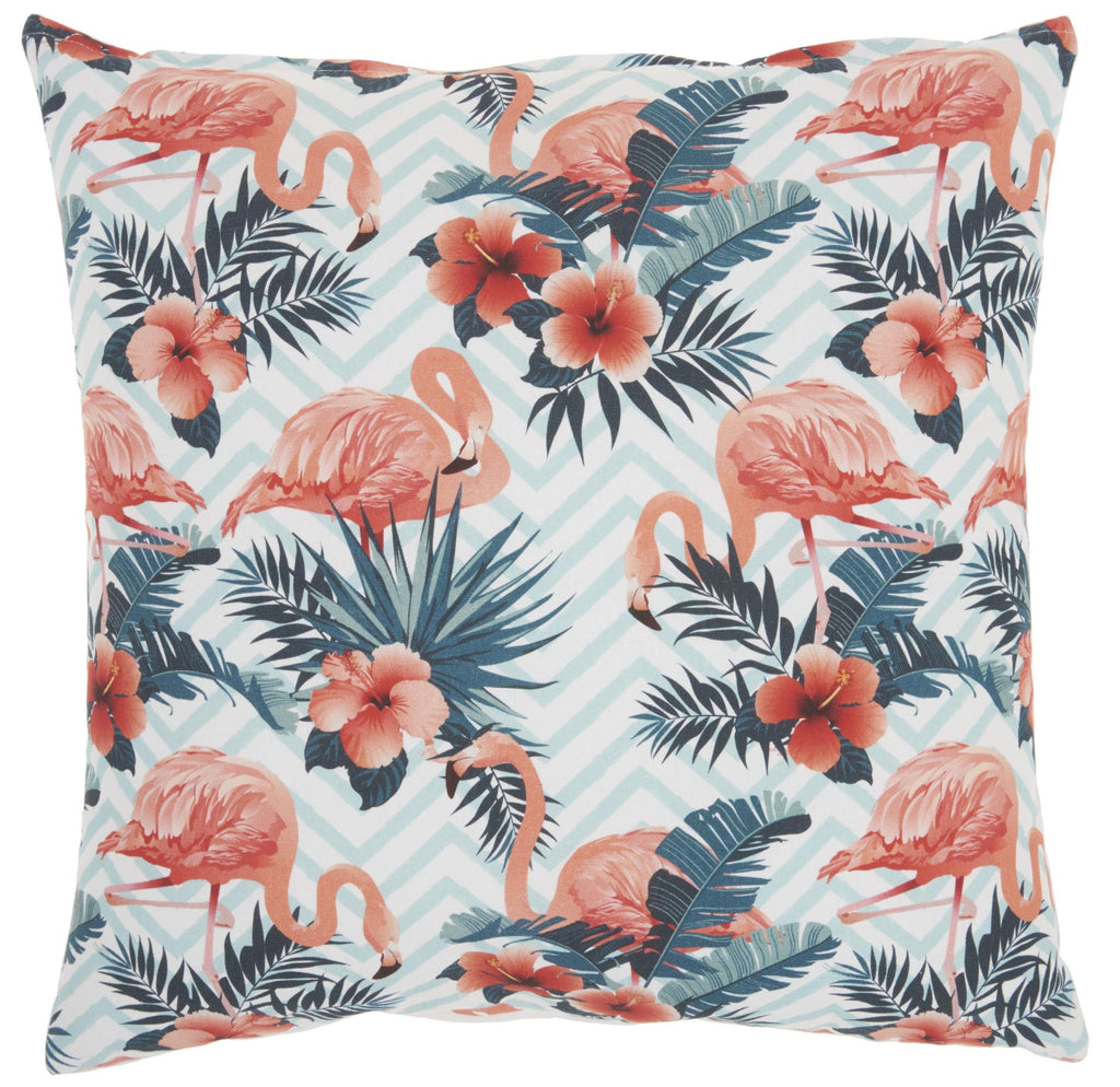 Pink Flamingo Chevron Throw Pillow - 99fab 