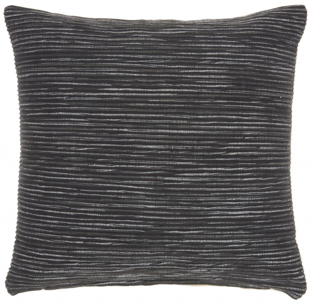 Charcoal Distressed Stripes Throw Pillow - 99fab 