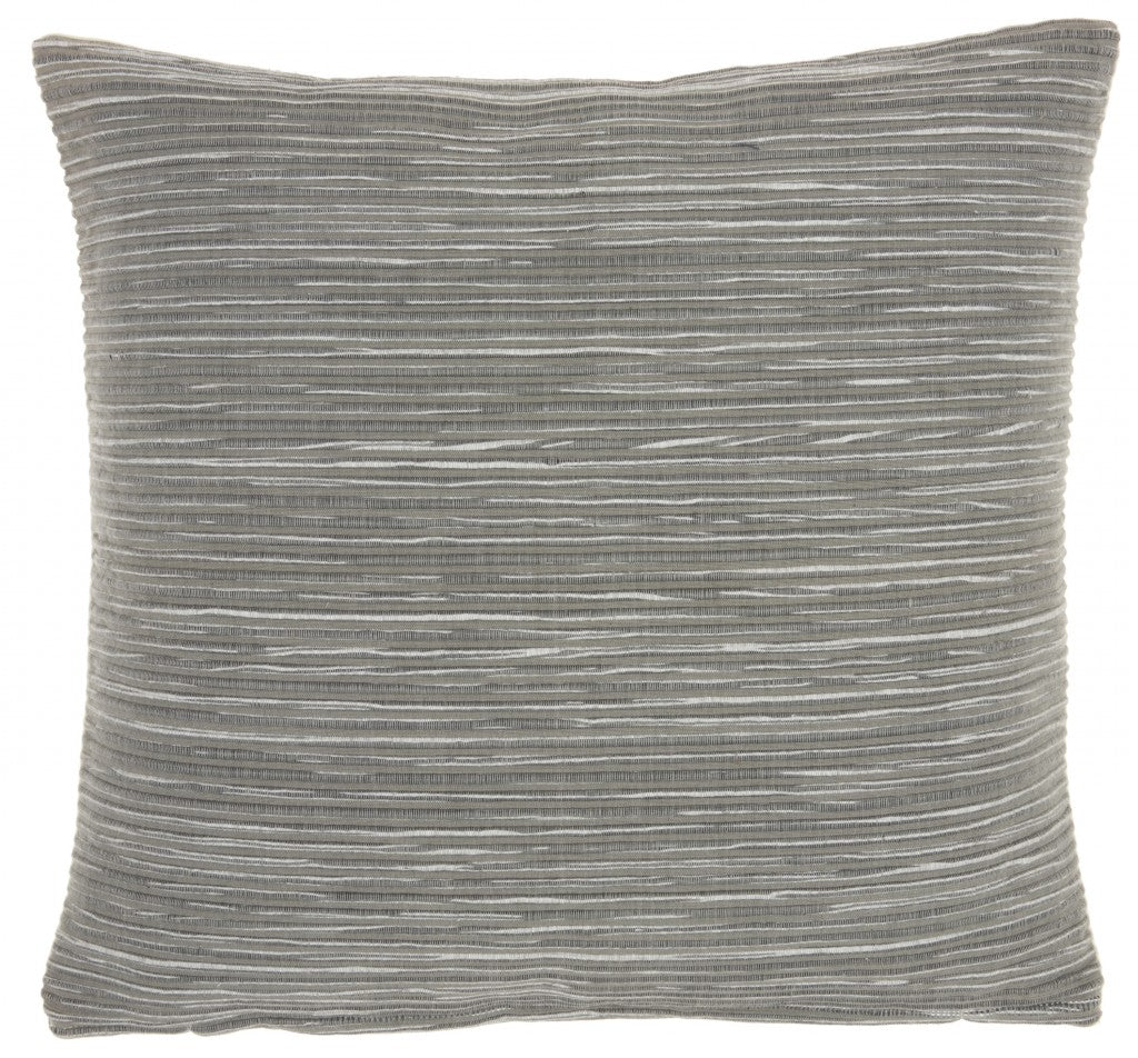 Gray Distressed Stripes Throw Pillow - 99fab 