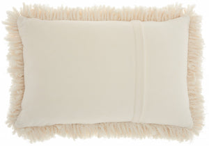 Cream Kubby Plush Lumbar Throw Pillow