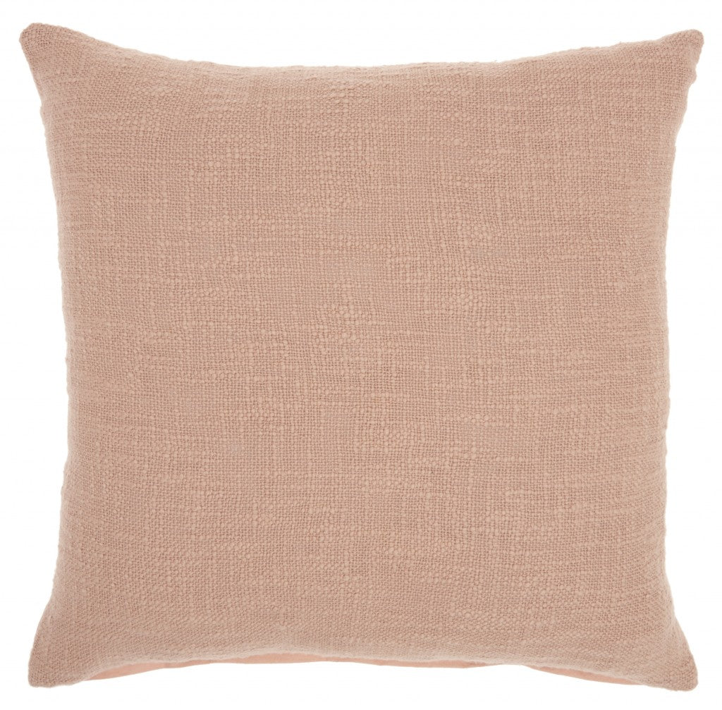 Blush Solid Woven Throw Pillow - 99fab 