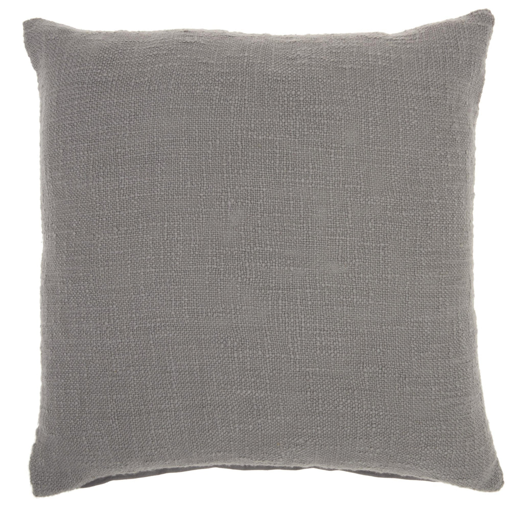 Gray Solid Woven Throw Pillow - 99fab 