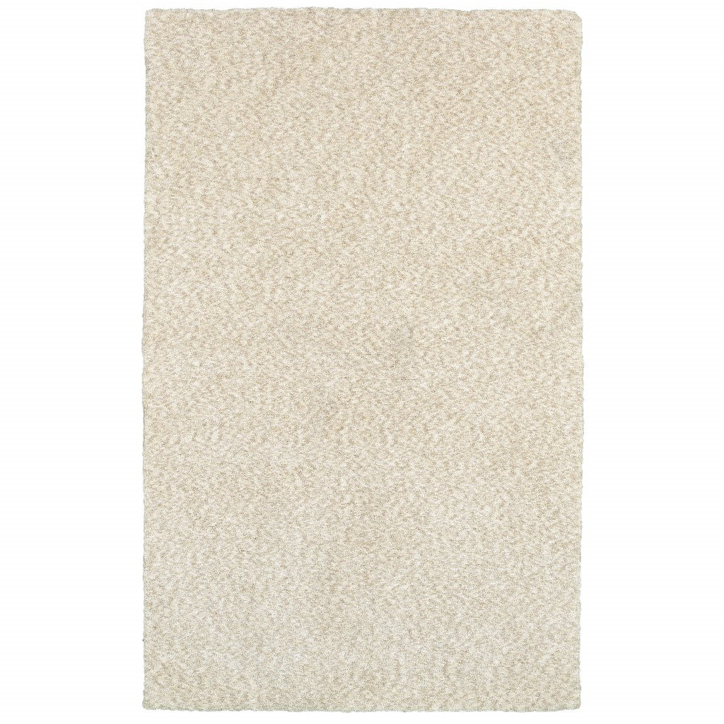 3’ X 5’ Modern Shag Ivory Indoor Area Rug - 99fab 