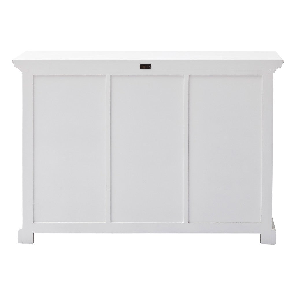 White Modern Farmhouse Large Accent Cabinet With Baskets - 99fab 