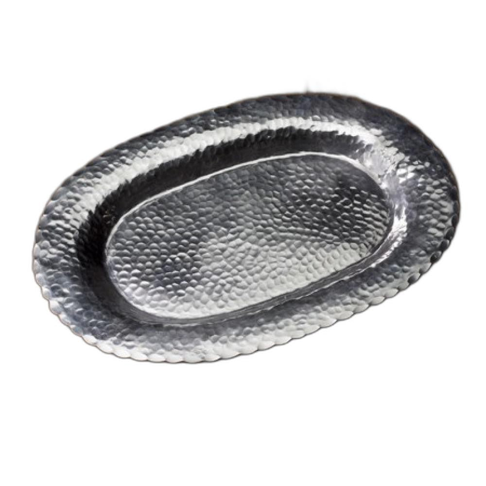 Traditional Scallop Oval Hammered Tray - 99fab 