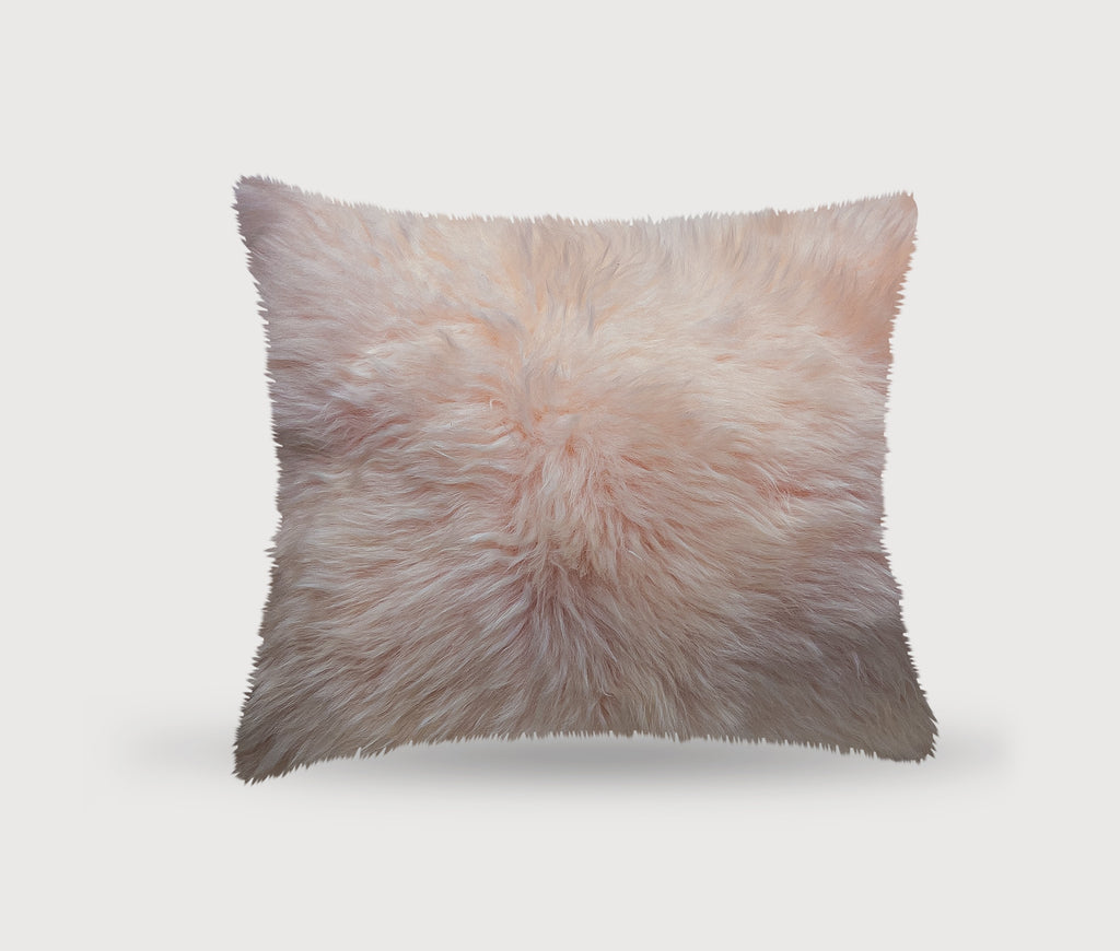 Blush Natural Sheepskin Square Pillow - 99fab 