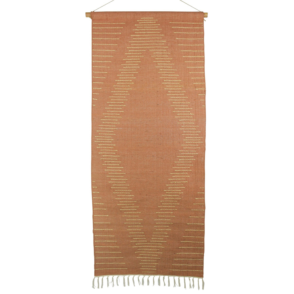 Pale Terracotta Jute Wall Hanging - 99fab 