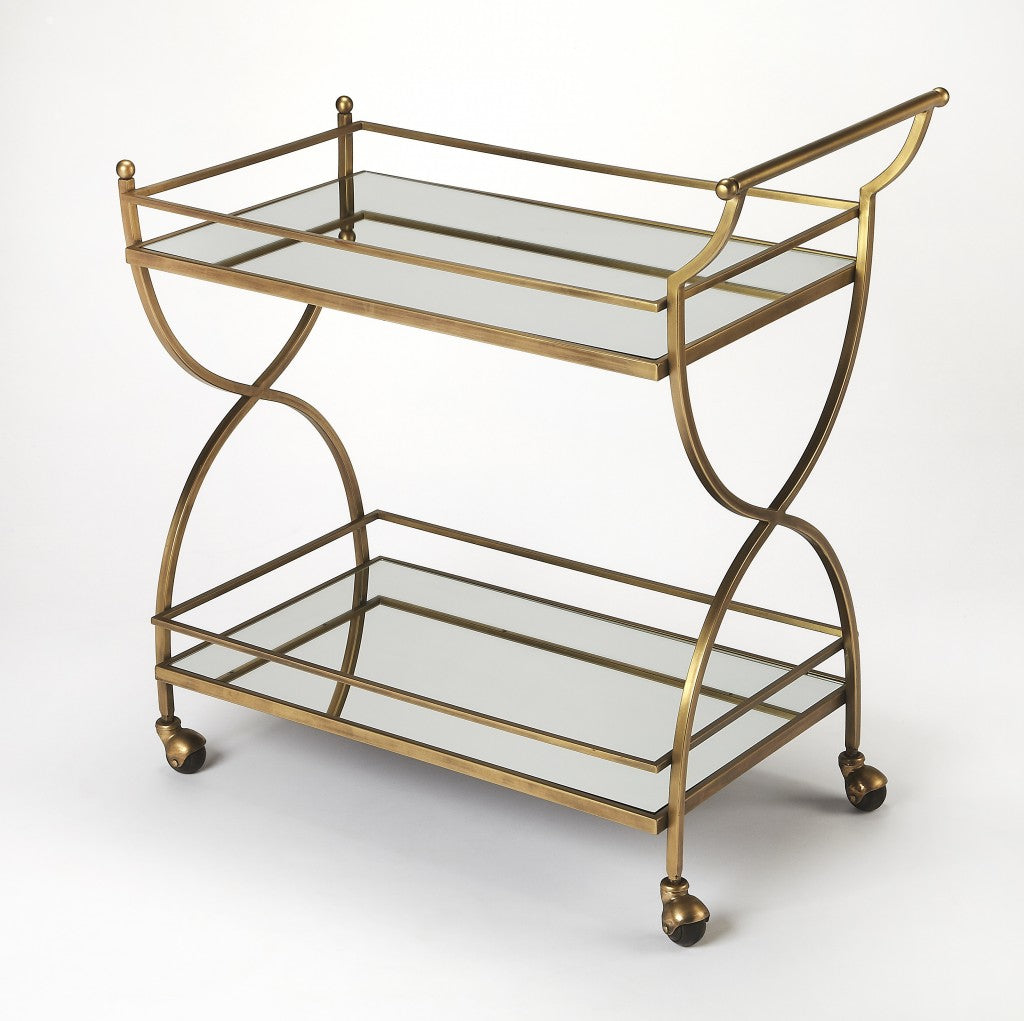 Antique Gold Bar Cart - 99fab 