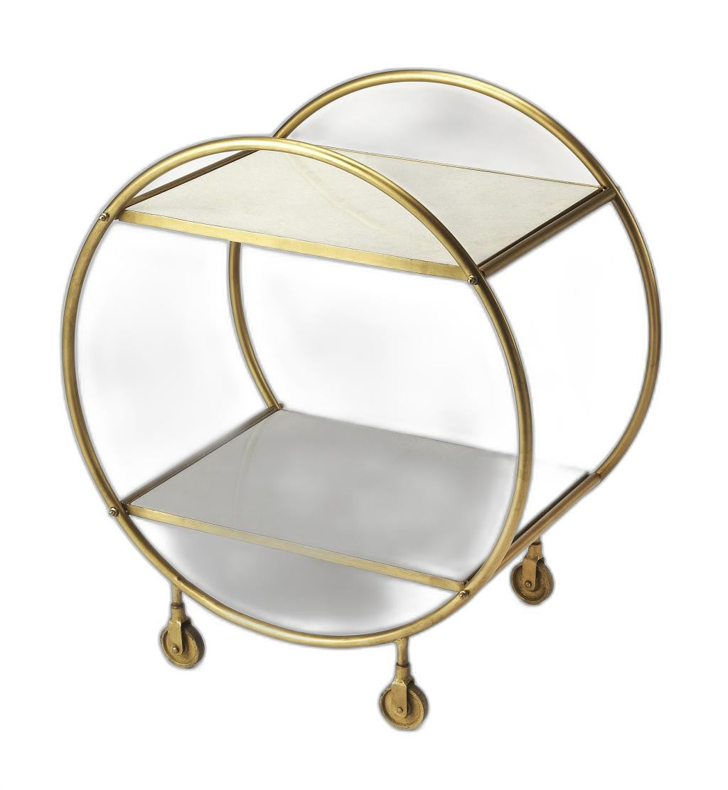 Modern Gold And White Marble Rolling Server - 99fab 