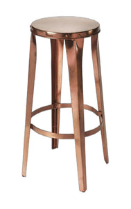 Rustic Copper Backless Bar Stool