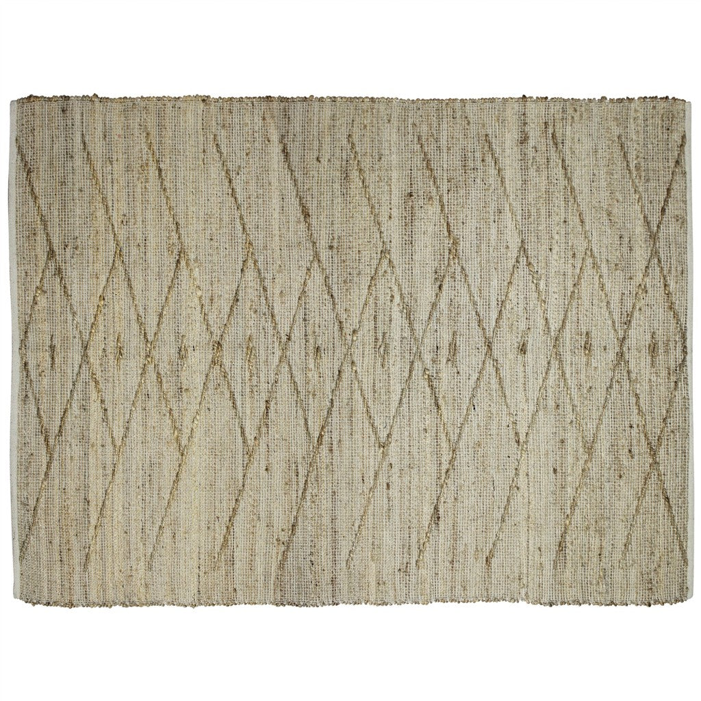 4' X 6' Beige Dhurrie Area Rug - 99fab 