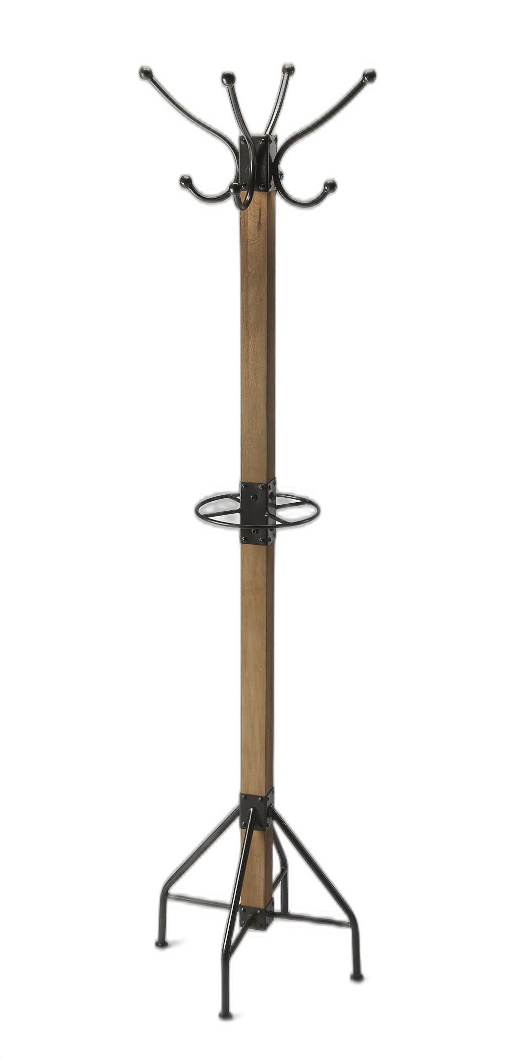 Logan Square Rustic Brown Coat Rack Tree - 99fab 