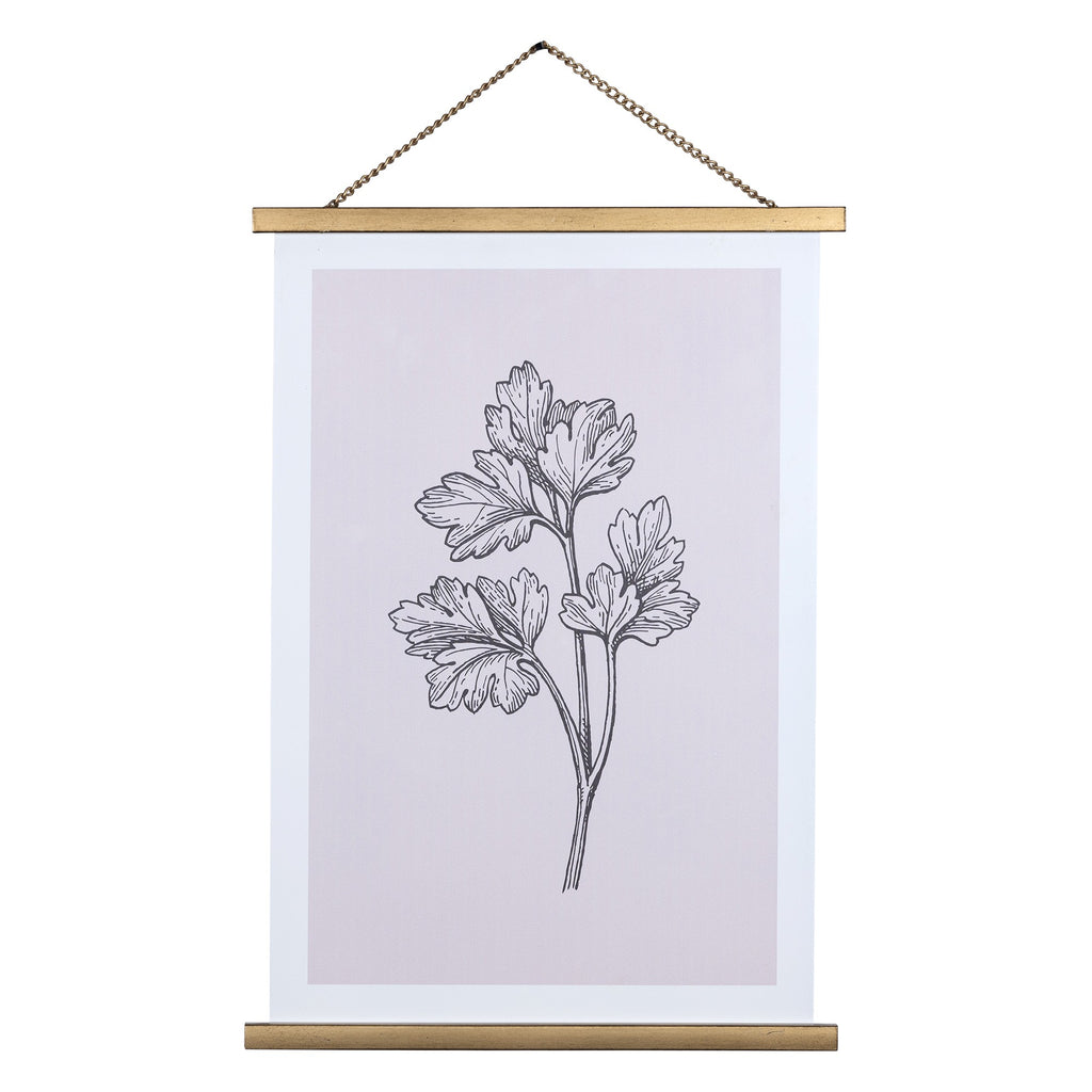 Pink Floral Print Scroll Wall Art - 99fab 