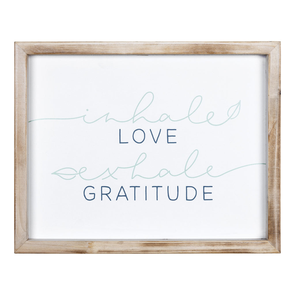 Inhale Love Exhale Gratitude Framed Wall Art - 99fab 