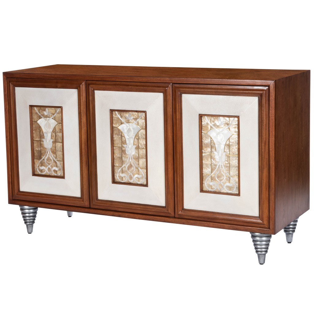 Shelly Leather & Capiz Shell Inlay Sideboard - 99fab 