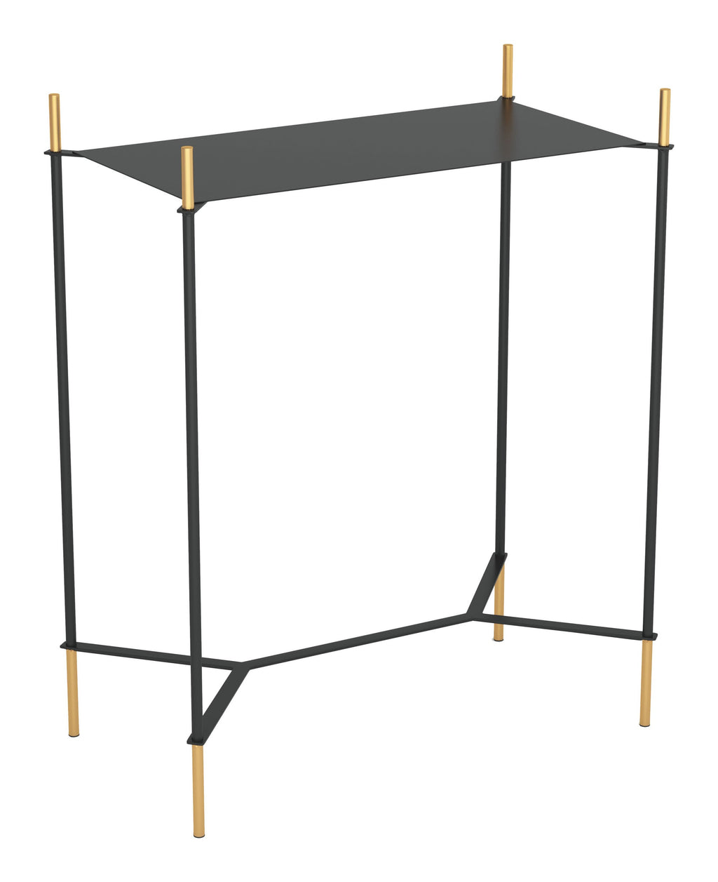 Moderna Black and Gold Accent Side Table - 99fab 