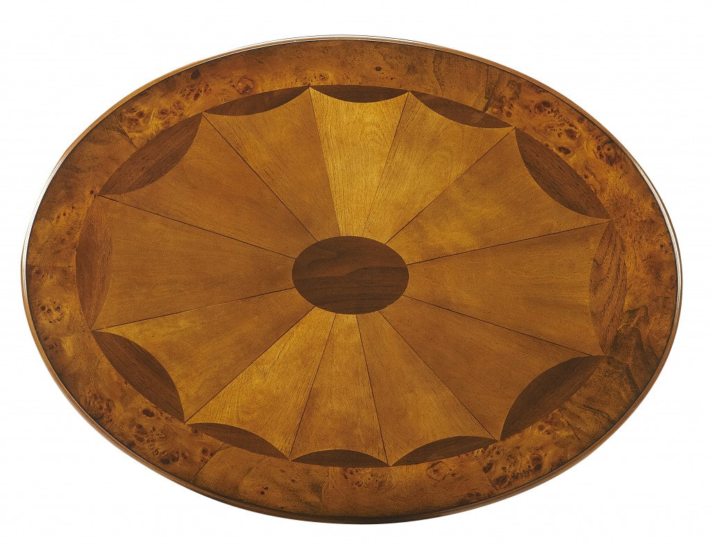 Olive Ash Burl Oval Accent Table - 99fab 