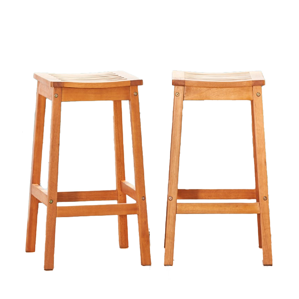 Natural Wood Patio Dining Stool - 99fab 