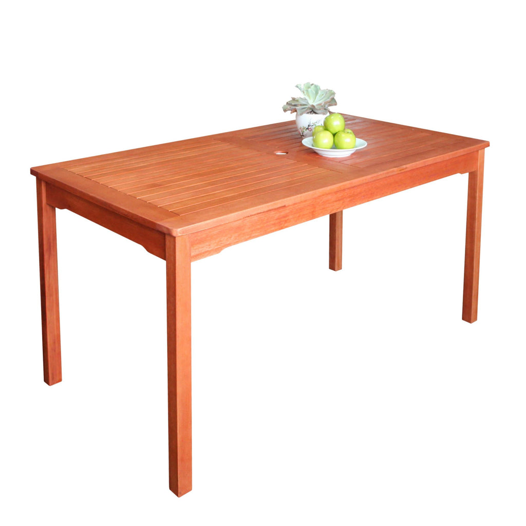 Sienna Brown Dining Table With Straight Legs - 99fab 